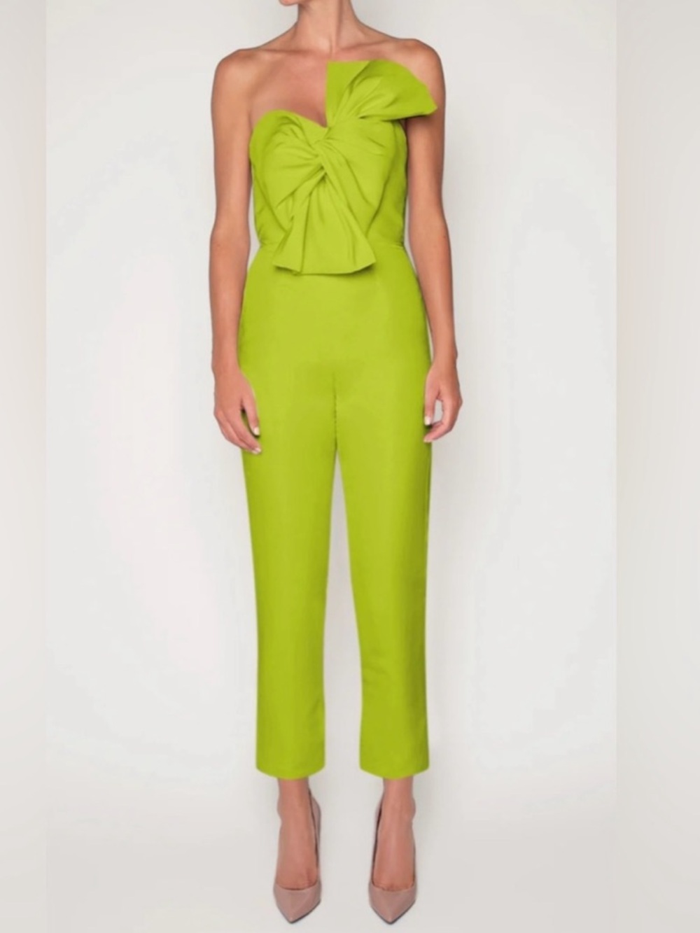 Alexia Maria Lime Jumpsuit with Overskirt - Picture 2 of 2